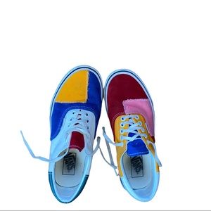 Vans colorful patchwork shoes size 7.5